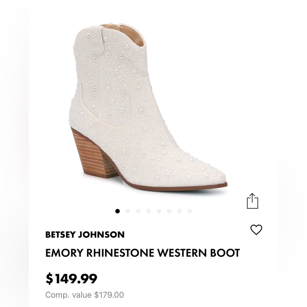 Betsey Johnson Emory Rhinestone Western Boot